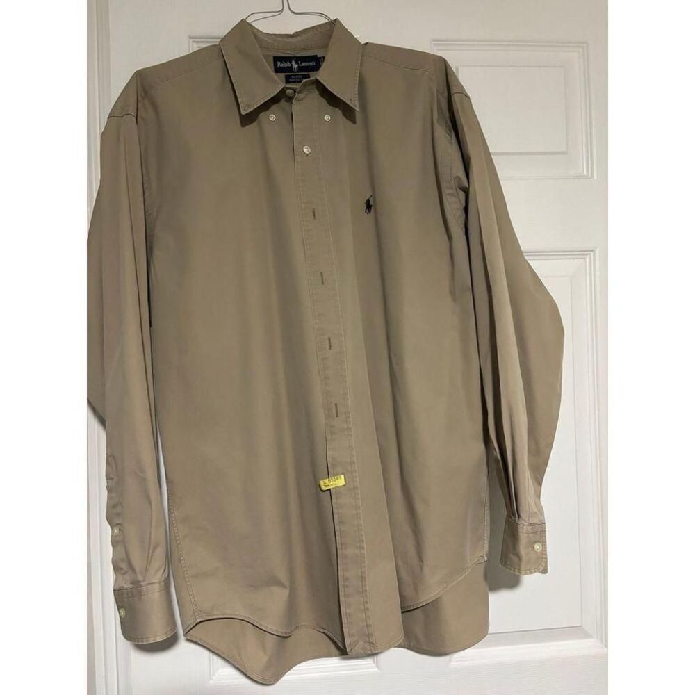 Polo Ralph Lauren men's khaki shirt size large‎